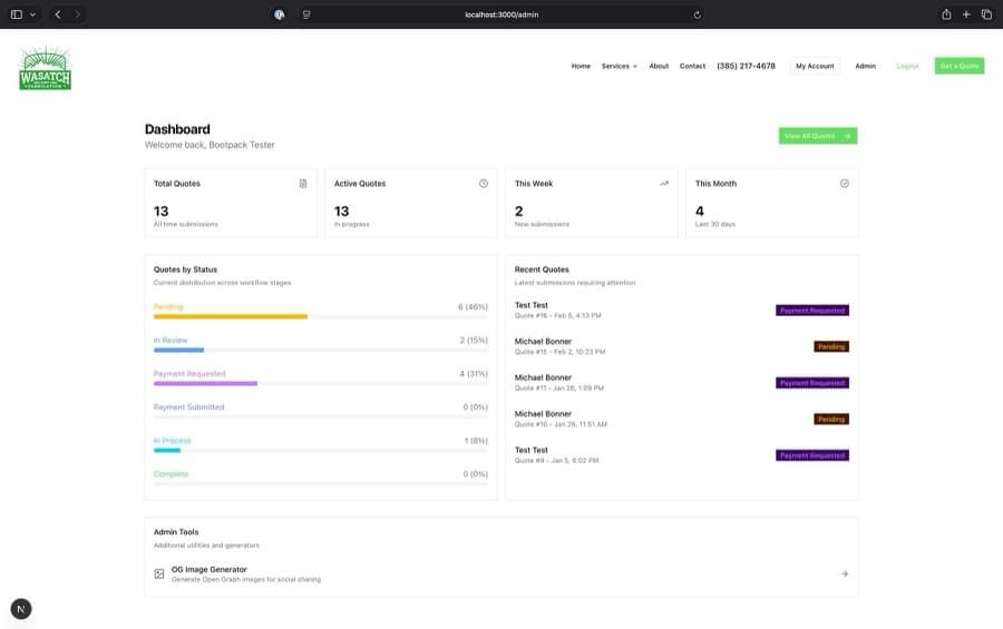 The Admin Side Screenshot 1