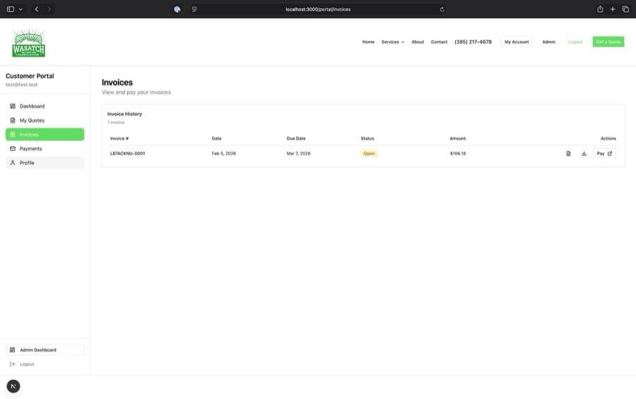 Customer Portal Screenshot 3