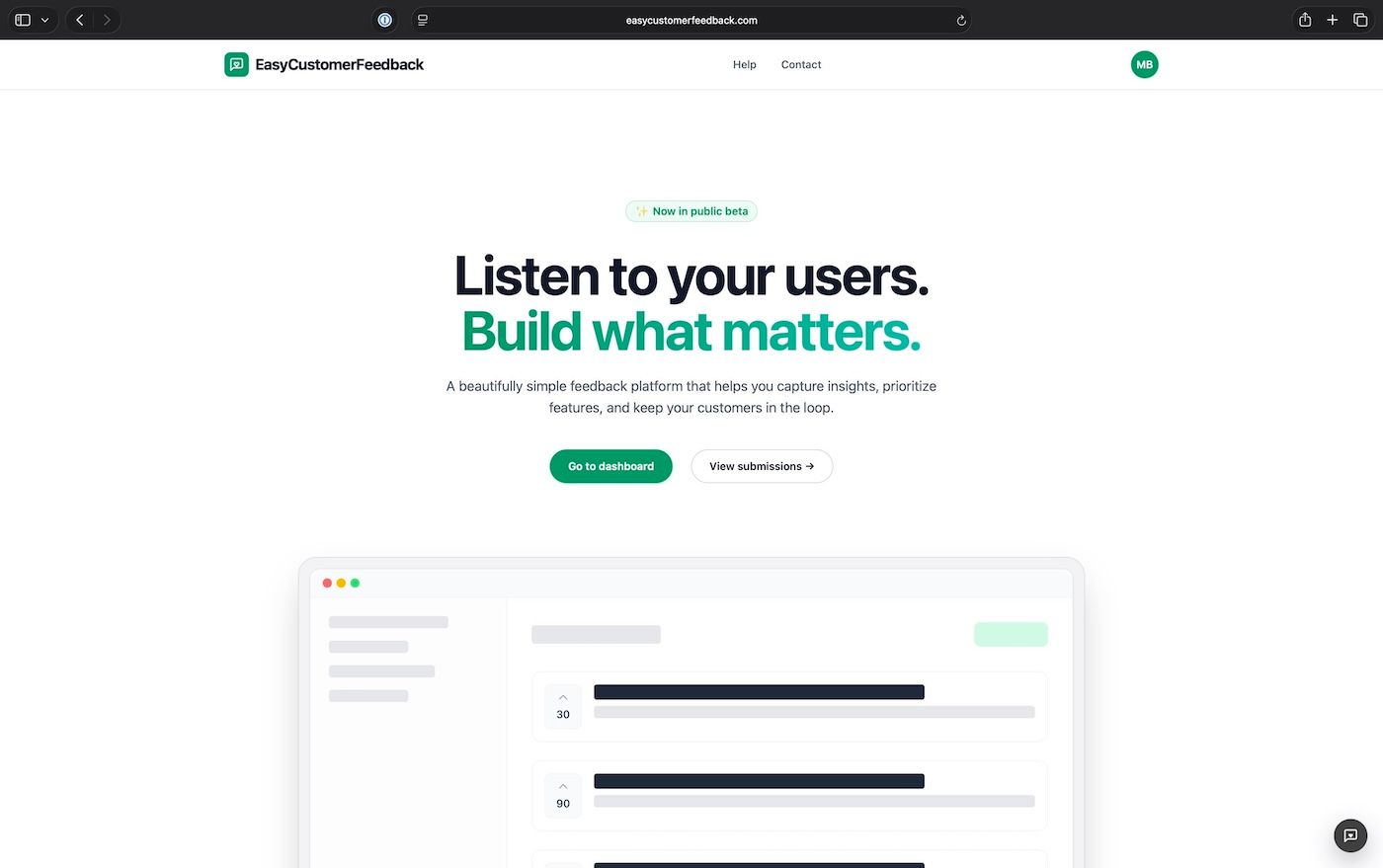 Introducing EasyCustomerFeedback
