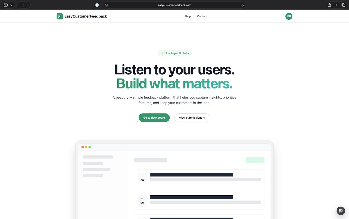 Introducing EasyCustomerFeedback