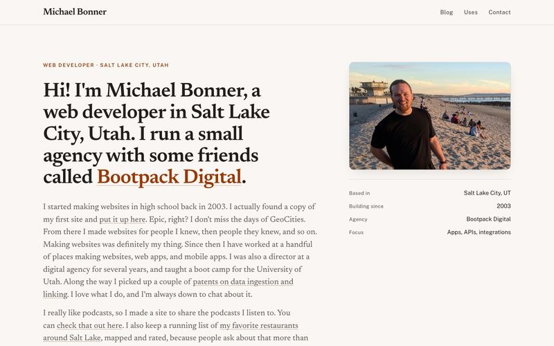 Screenshot of michaelbonner.dev