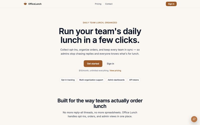 Screenshot of officelunch.app