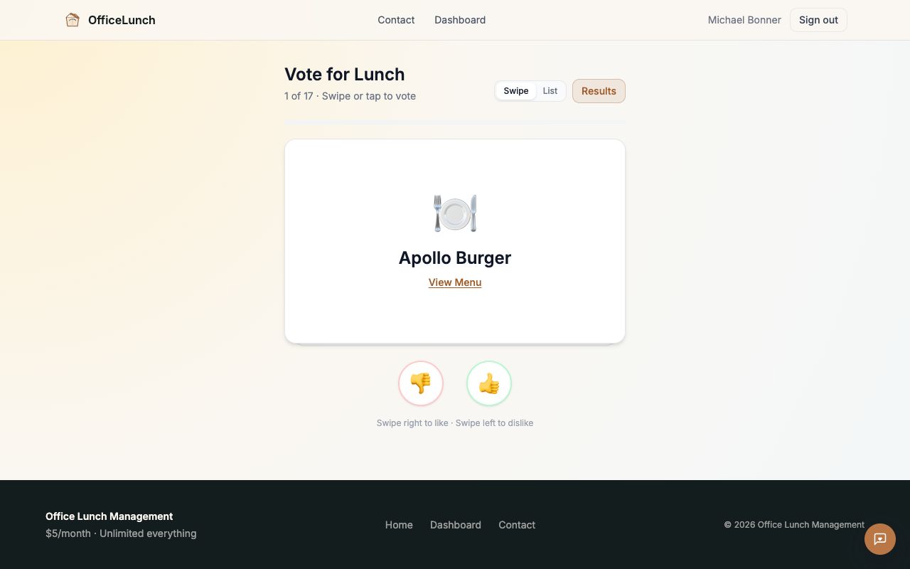Cast your vote for lunch